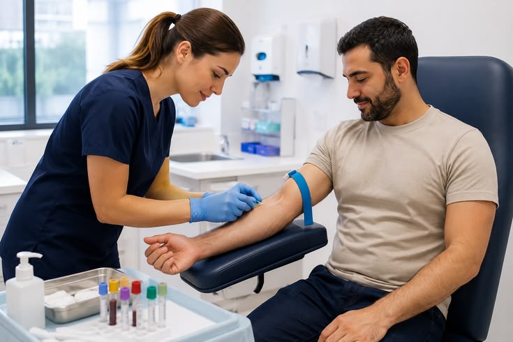 Pemeriksaan gula darah menggunakan alat glukometer